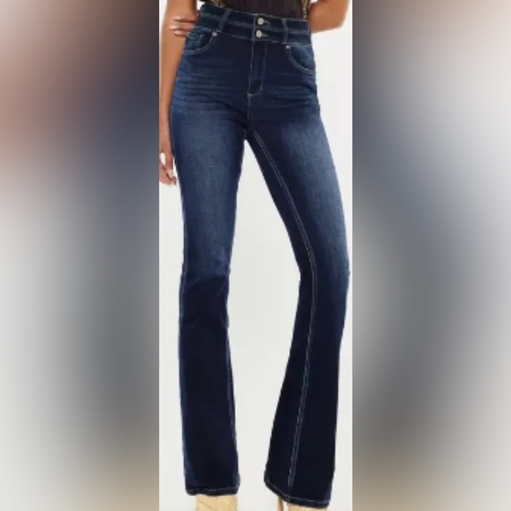 KanCan Dark Blue Boot Cut Jeans